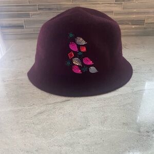 Albertus Swanepoel 100 Percent Wool Burgundy Hat